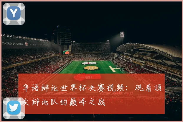 华语辩论世界杯决赛视频：观看顶尖辩论队的巅峰之战